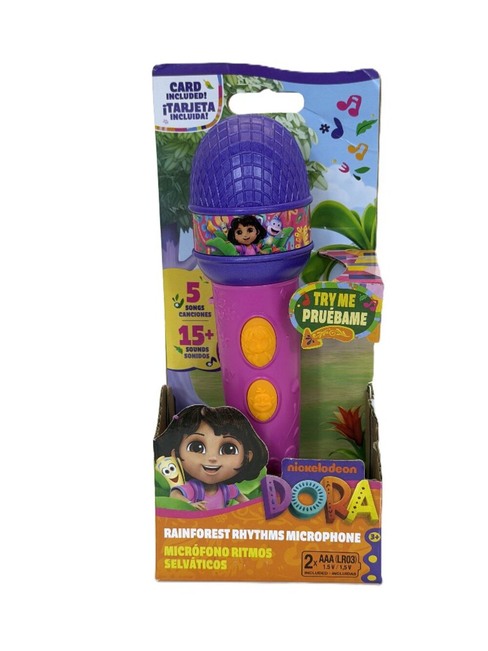 Nickelodeon Dora Rainforest Rhythms Microphone 5 Songs 15+ Sounds New